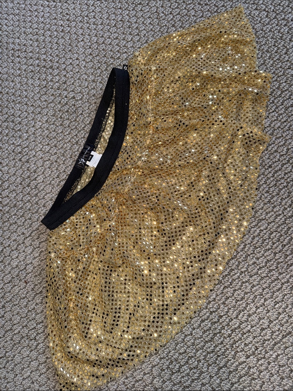 Sparkle Athletic Gold Sequin Skirt XS